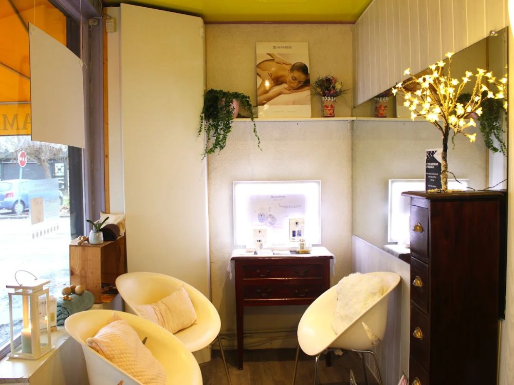 entrée accueillante rénovation tertiaire institut de beauté mérignac piedra travaux